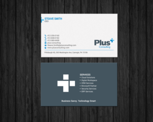 Business Card Design by chandrayaan.creative for Plus Consulting | Design: #19249489