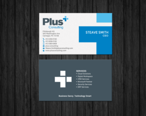 Business Card Design by chandrayaan.creative for Plus Consulting | Design: #19249490