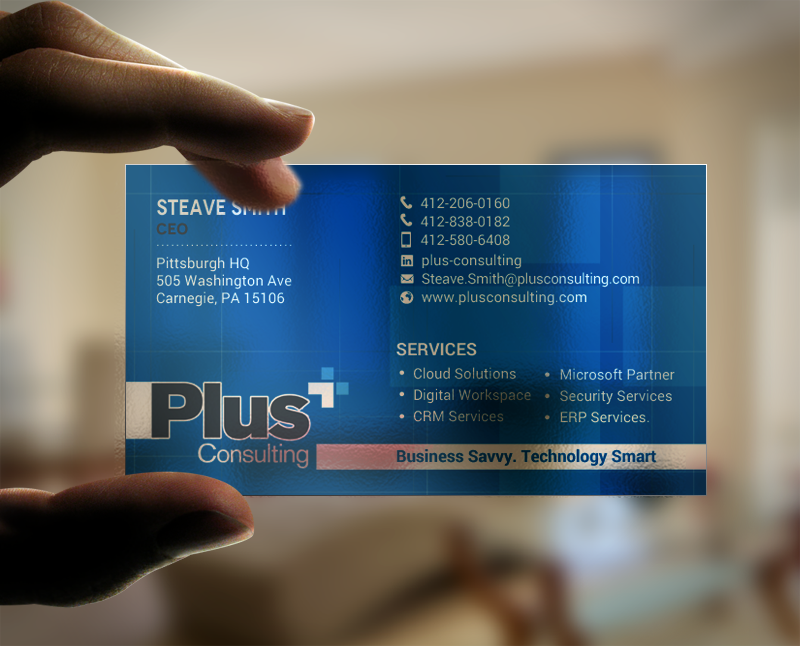 Diseño de Tarjeta de Presentación por chandrayaan.creative para Plus Consulting | Diseño #19251264