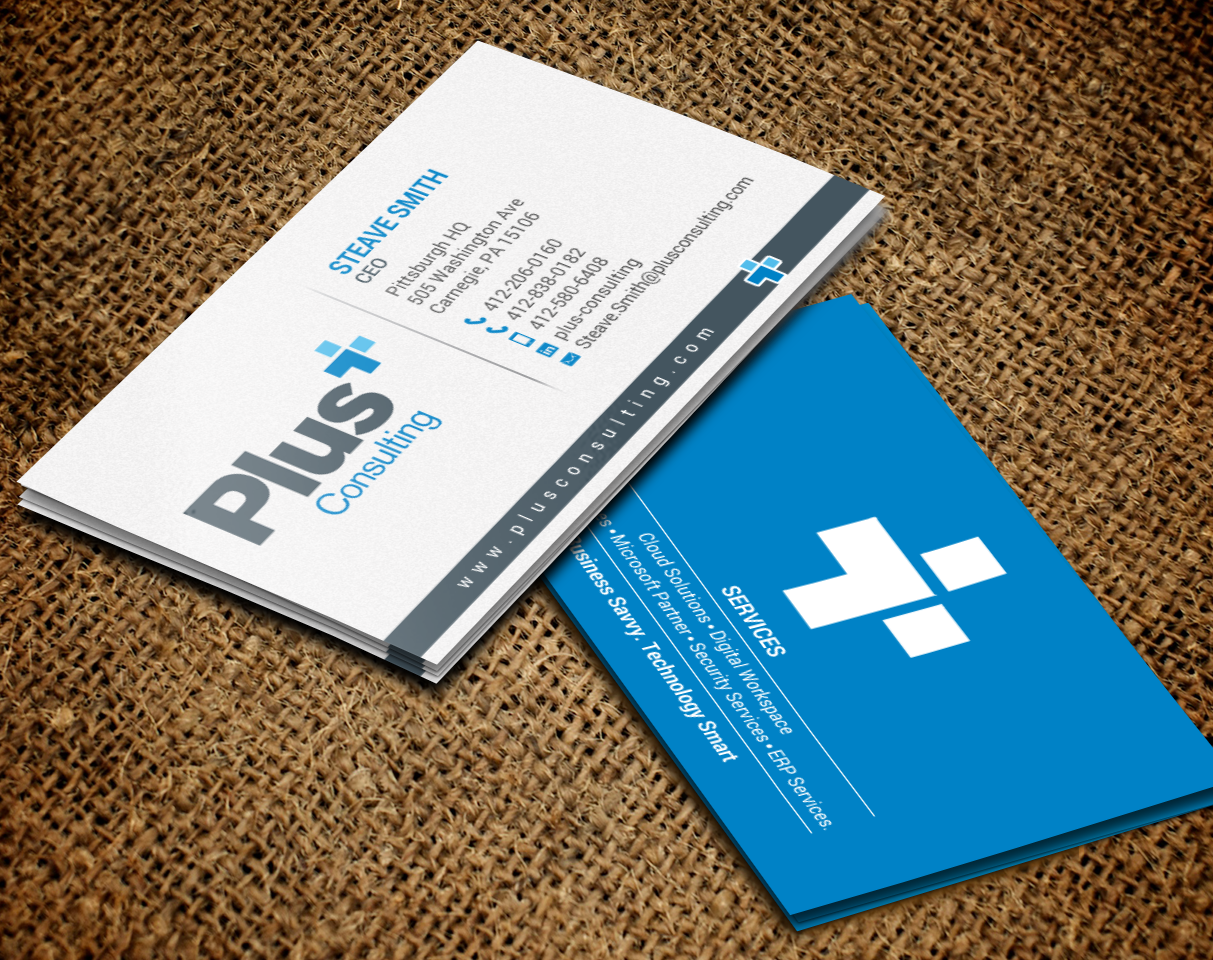 Diseño de Tarjeta de Presentación por chandrayaan.creative para Plus Consulting | Diseño #19251285