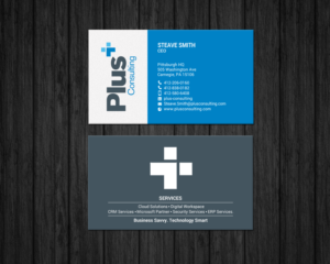 Business Card Design by chandrayaan.creative for Plus Consulting | Design: #19251292