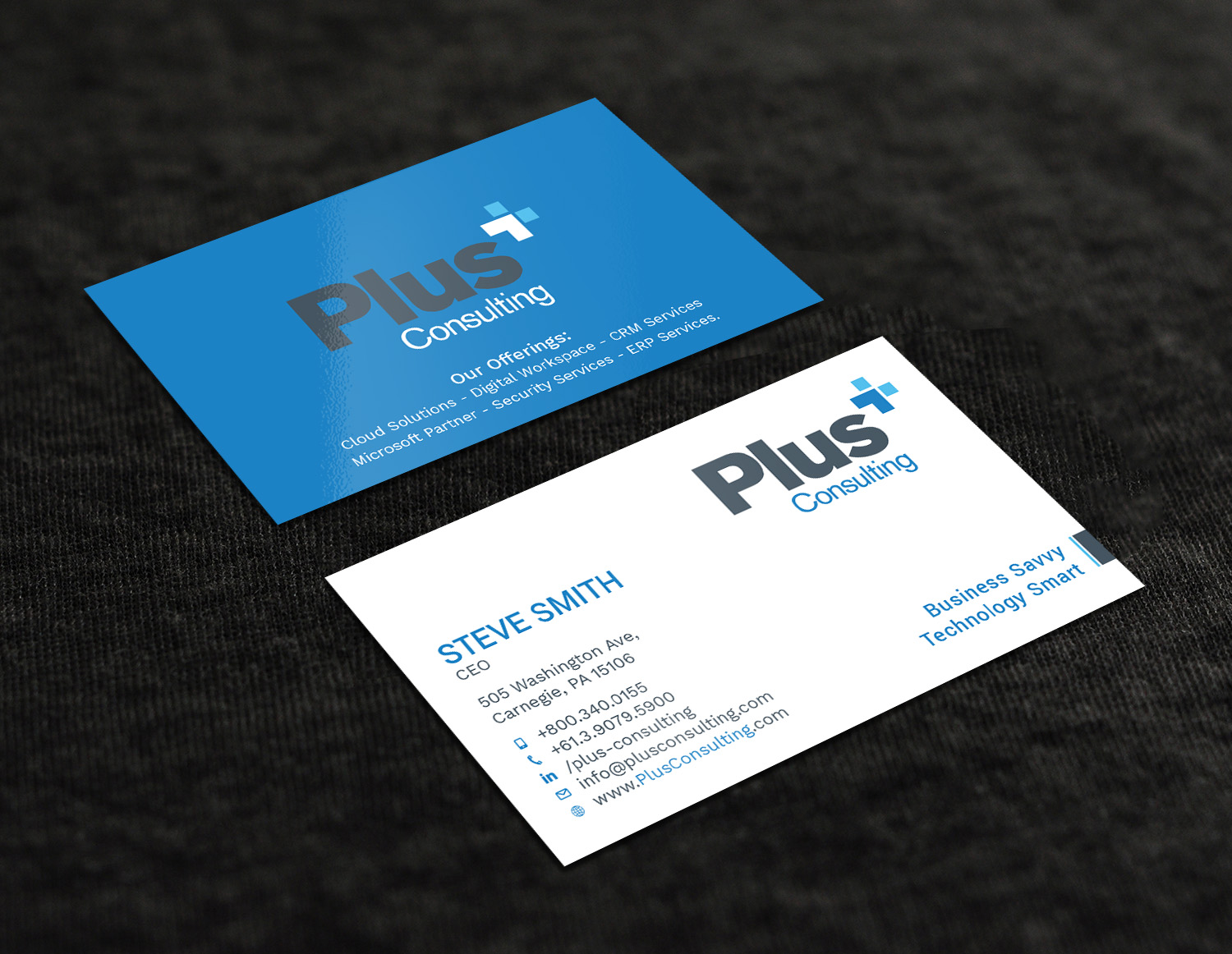 Business Card Design by Tripti Ranjan Gain for Plus Consulting | Design #19250054