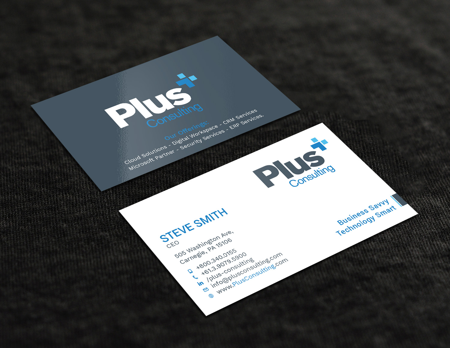 Business Card Design by Tripti Ranjan Gain for Plus Consulting | Design #19250059