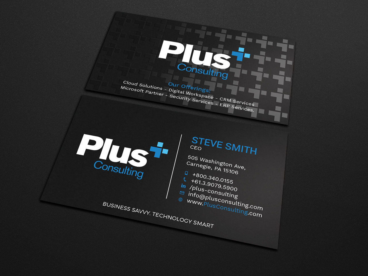 Business Card Design by Tripti Ranjan Gain for Plus Consulting | Design #19250062