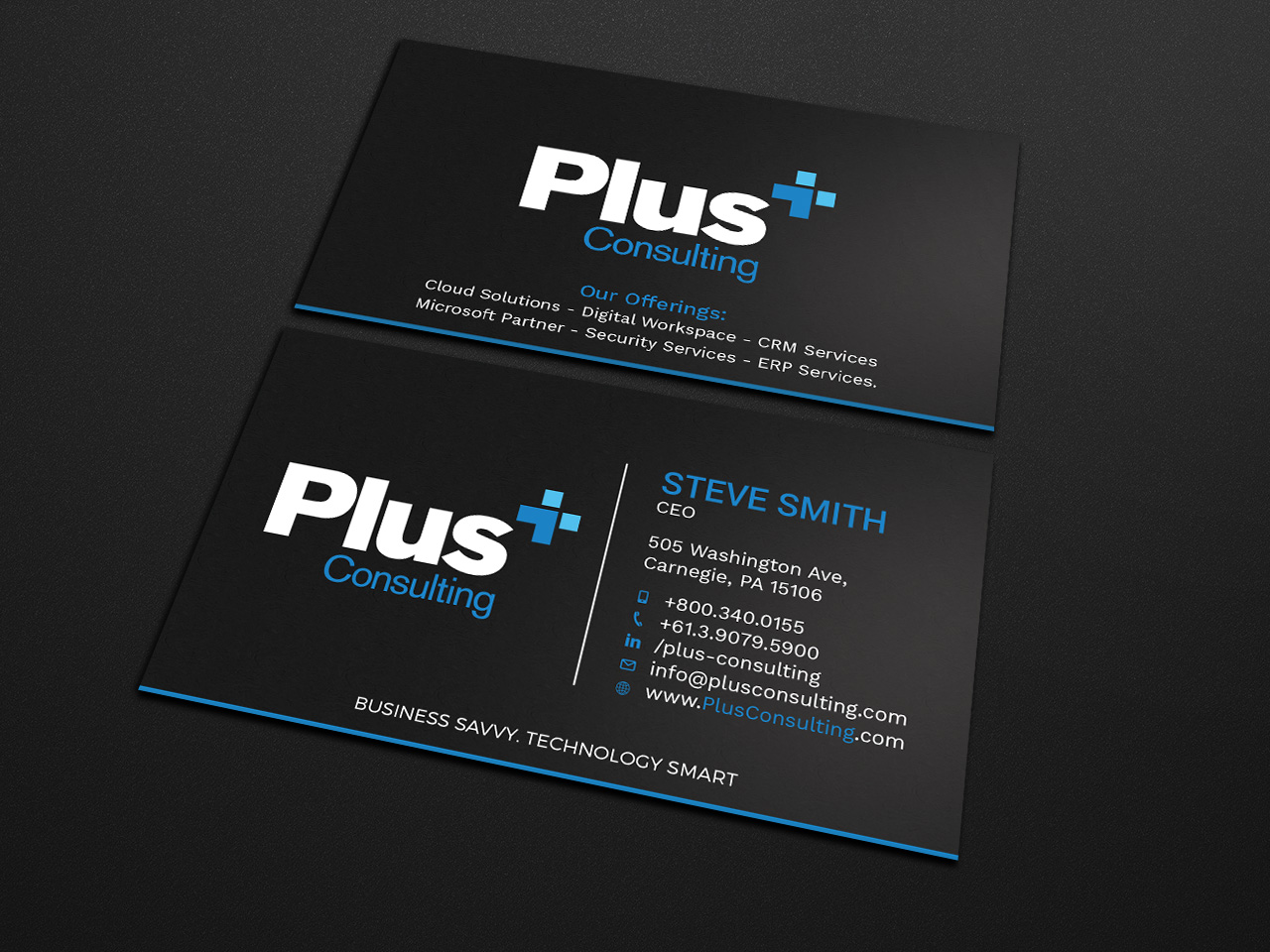 Business Card Design by Tripti Ranjan Gain for Plus Consulting | Design #19250063