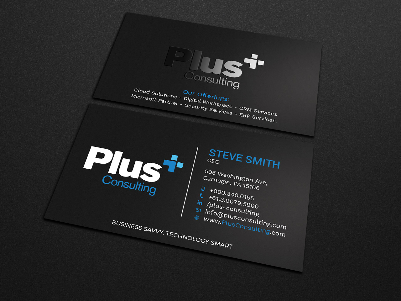 Business Card Design by Tripti Ranjan Gain for Plus Consulting | Design #19250064