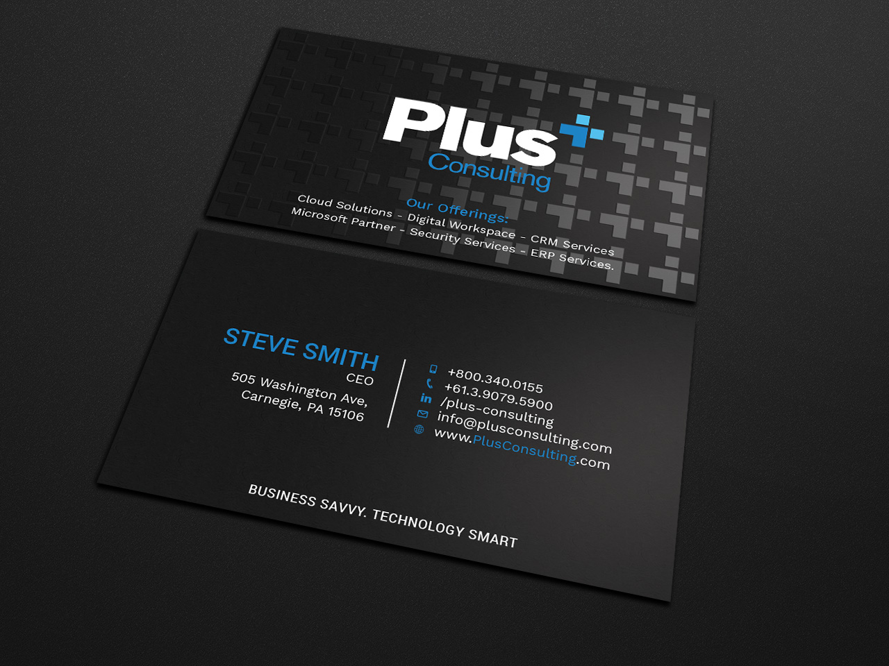 Business Card Design by Tripti Ranjan Gain for Plus Consulting | Design #19250066