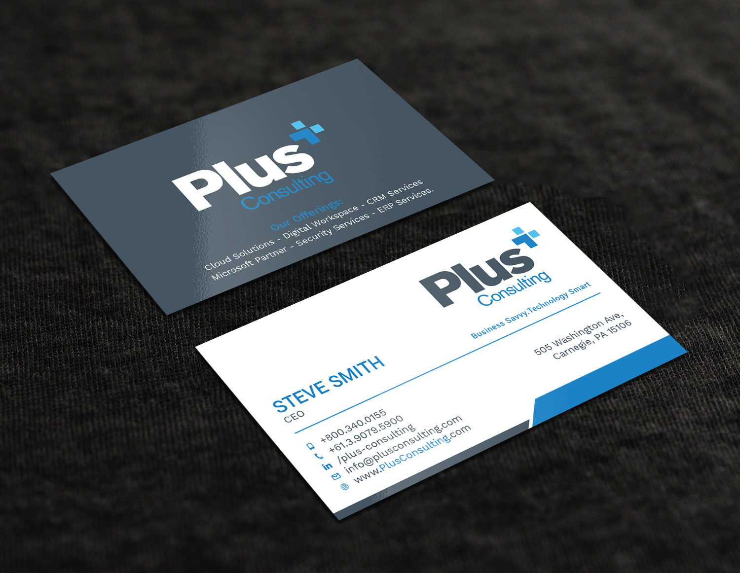 Business Card Design by Tripti Ranjan Gain for Plus Consulting | Design #19250076