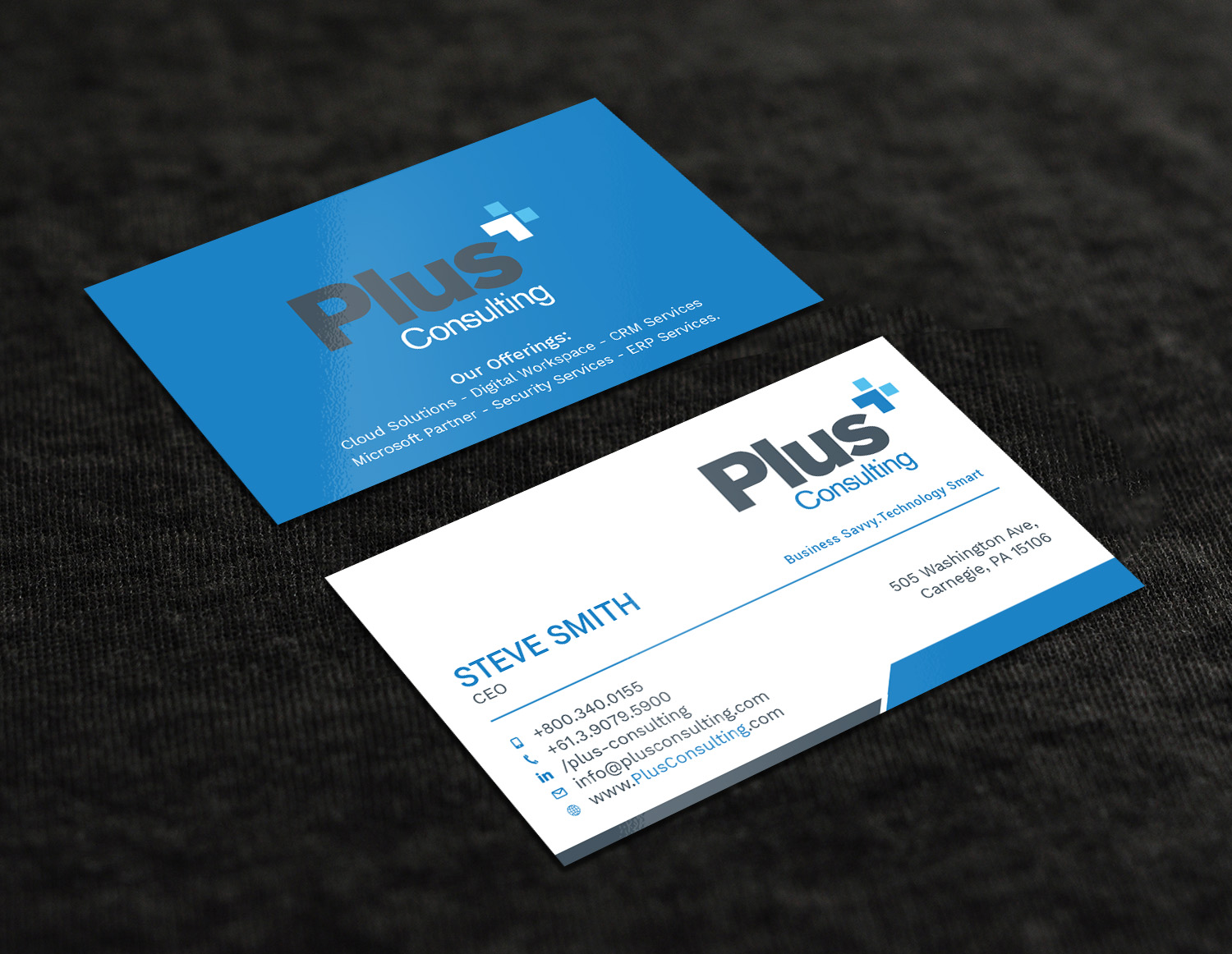 Business Card Design by Tripti Ranjan Gain for Plus Consulting | Design #19250078