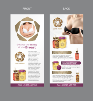 Rack Card Design for an Ayurvedic Beauty Product Project | Diseño de Flyer por DesignMarket