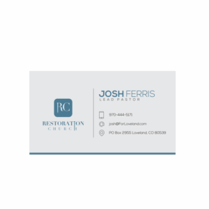 Design de Carte de Visite par Yomight pour Restoration Church | Design #19070750