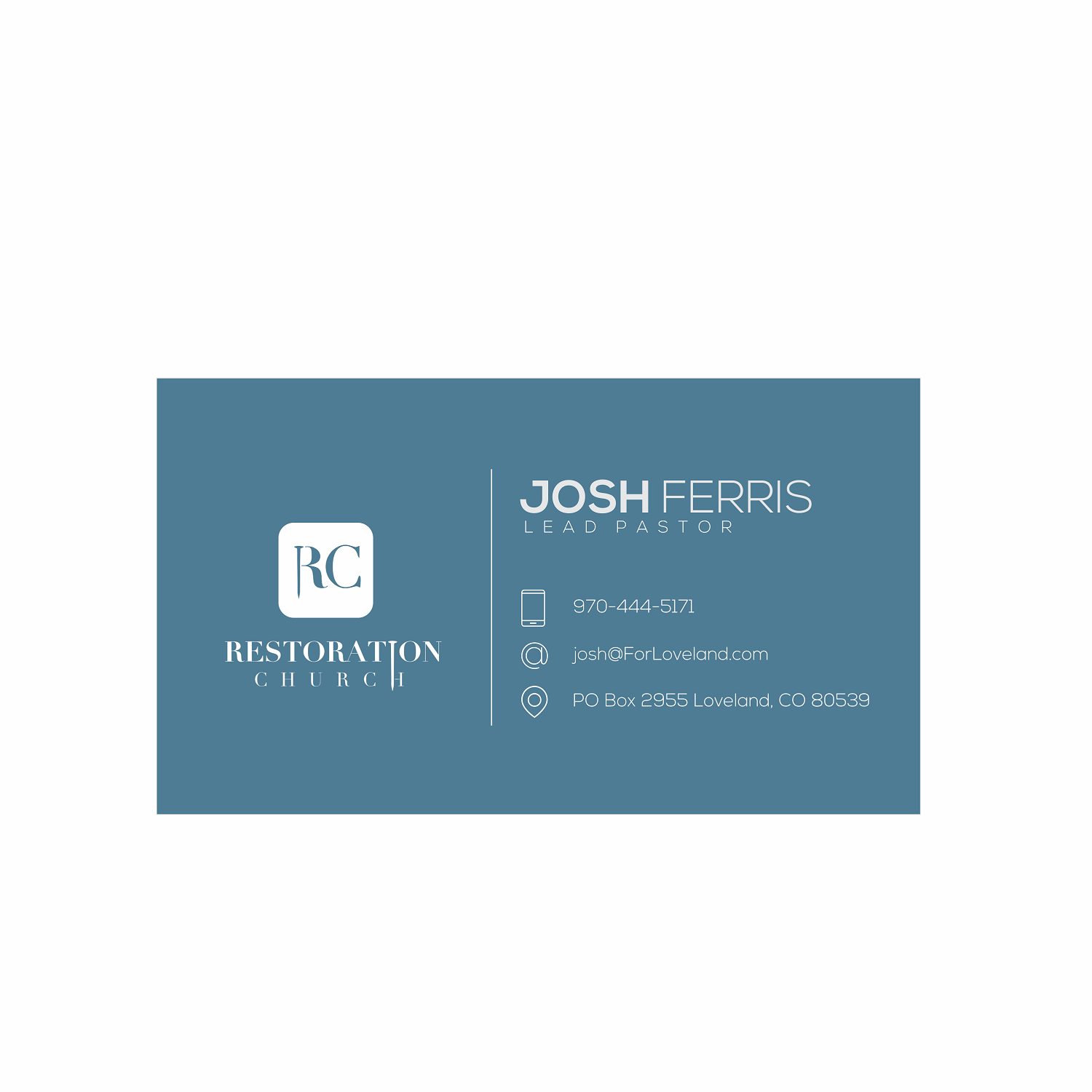 Business Card Design by Yomight for Restoration Church | Design #19070807