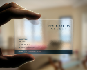 Design de Carte de Visite par Pointless Pixels India pour Restoration Church | Design #19072499