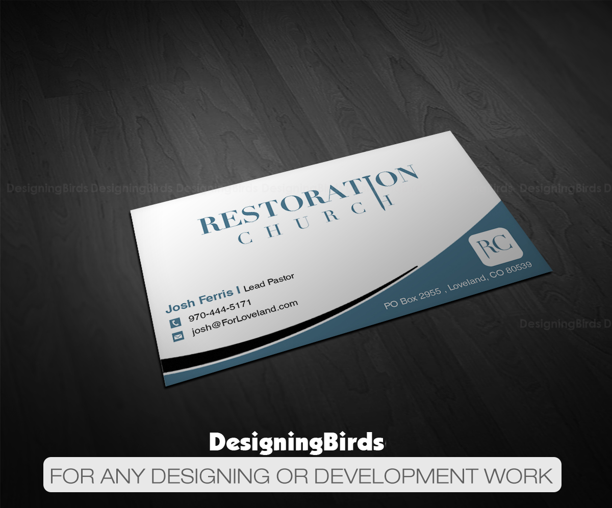 Business Card Design by Designing Birds for Restoration Church | Design #19076237