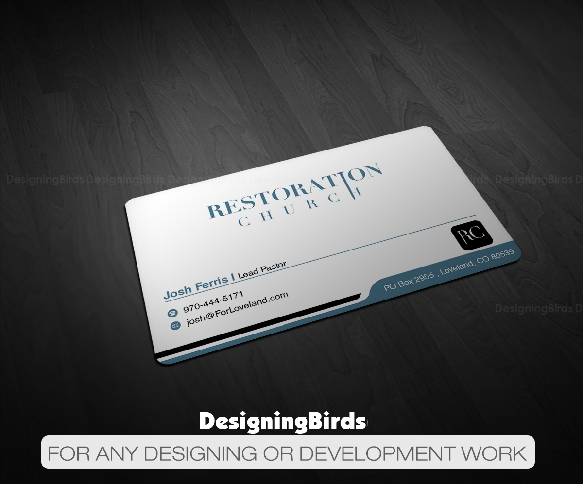 Business Card Design by Designing Birds for Restoration Church | Design #19076600
