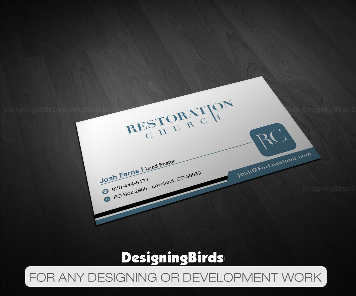 Business Card Design by Designing Birds for Restoration Church | Design #19076601