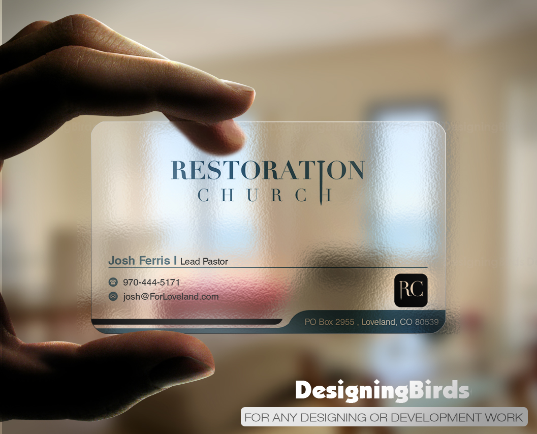 Business Card Design by Designing Birds for Restoration Church | Design #19076602