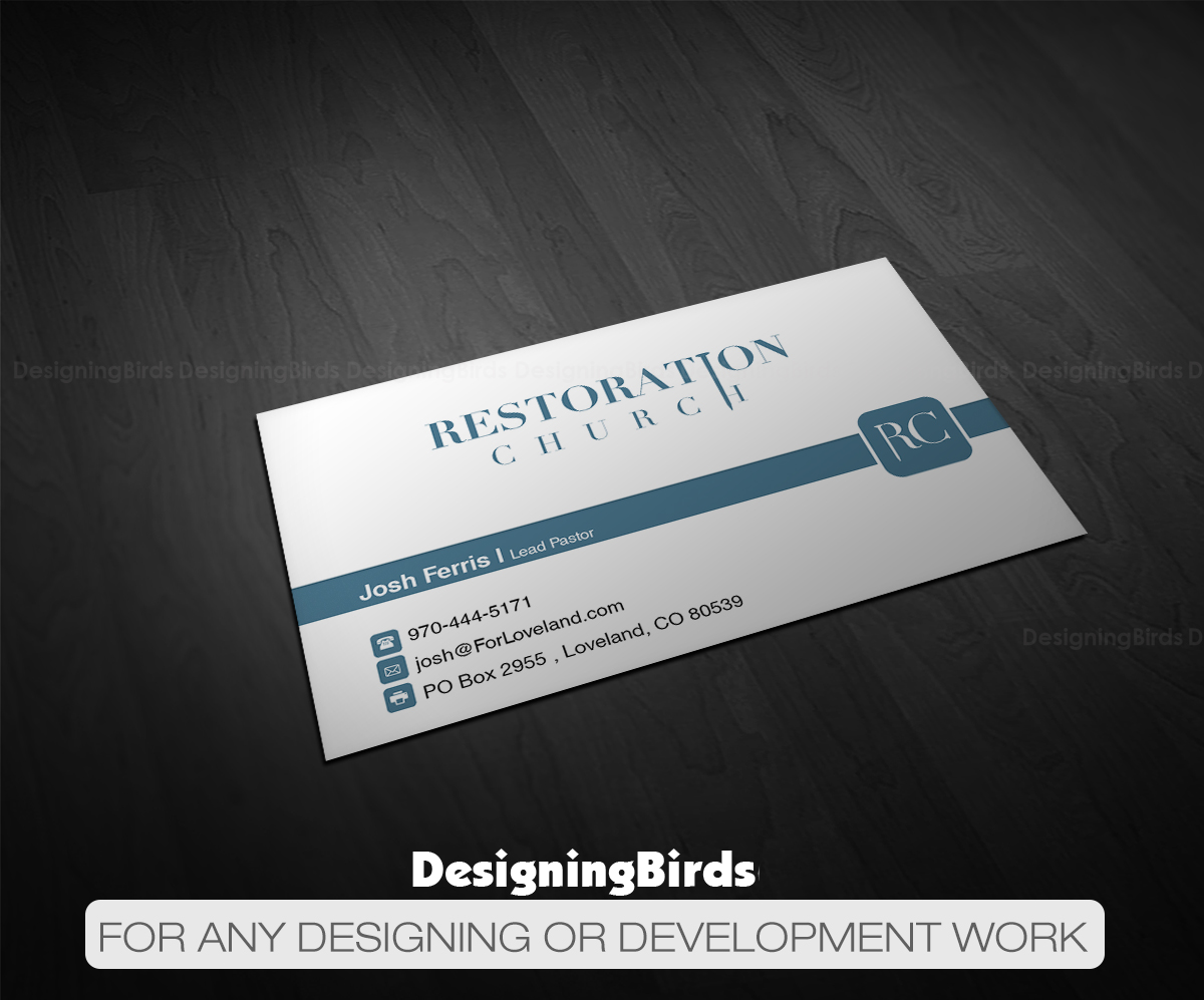 Business Card Design by Designing Birds for Restoration Church | Design #19077513