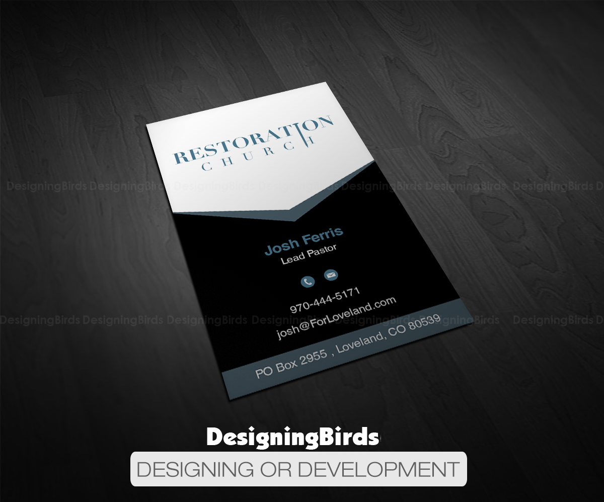 Business Card Design by Designing Birds for Restoration Church | Design #19102135