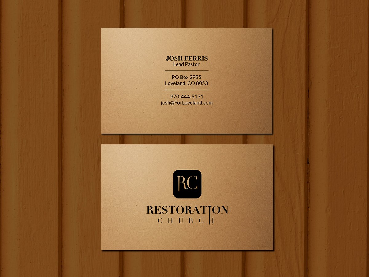 Design de Carte de Visite par Creations Box 2015 pour Restoration Church | Design #19089950