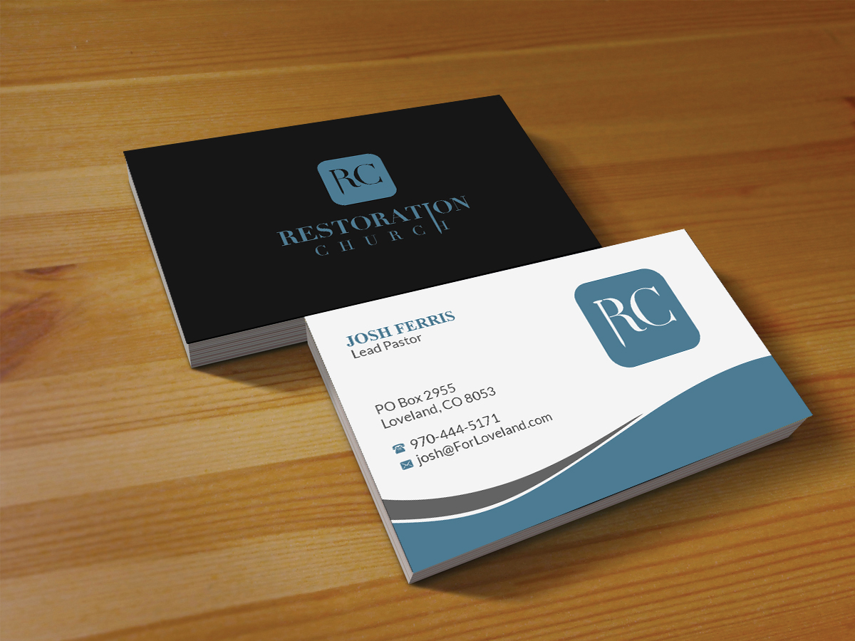 Design de Carte de Visite par Creations Box 2015 pour Restoration Church | Design #19089951