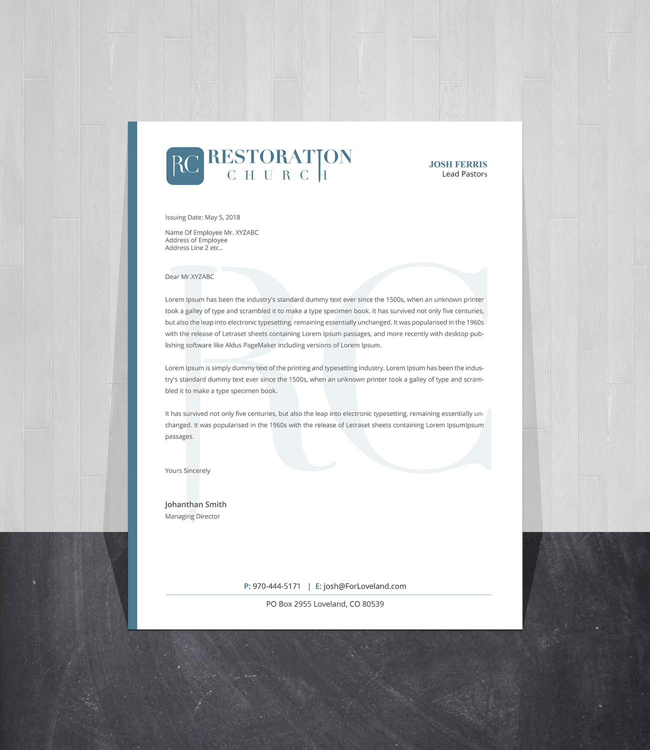 Business Card Design by Creations Box 2015 for Restoration Church | Design #19092137