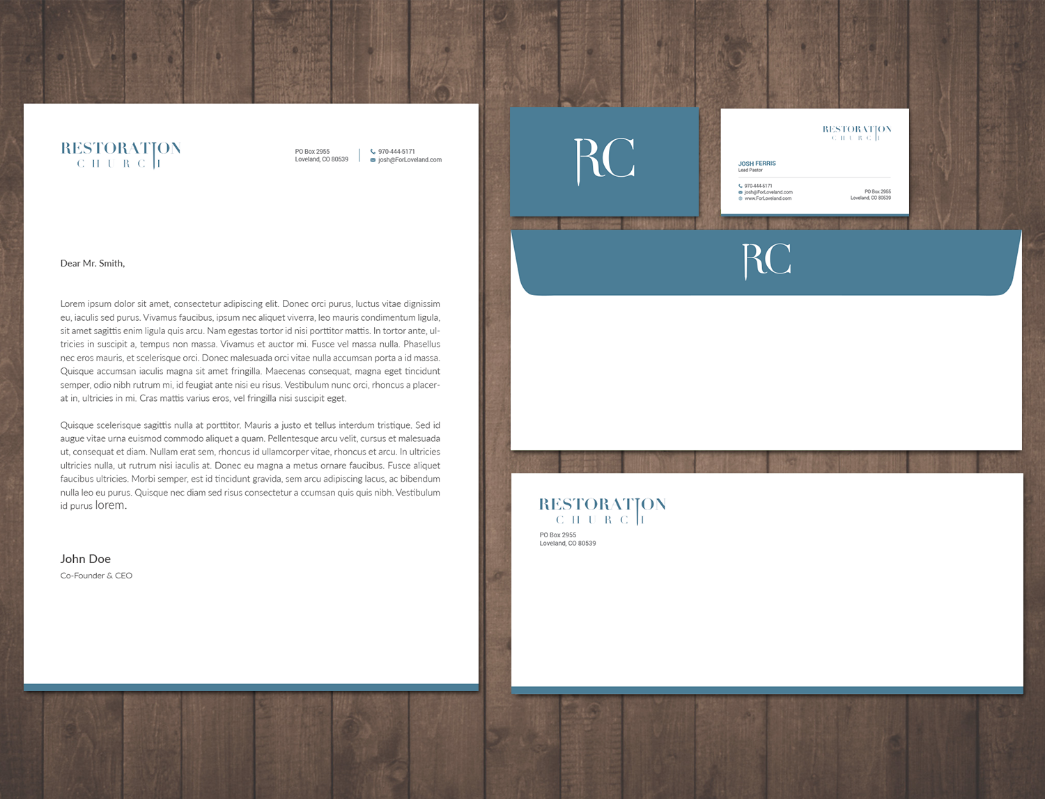 Business Card Design by Right_D for Restoration Church | Design #19089410
