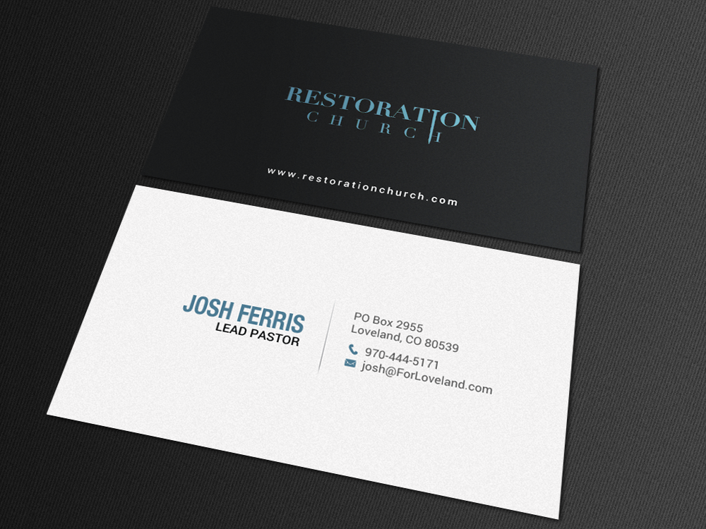 Business Card Design by chandrayaan.creative for Restoration Church | Design #19073737