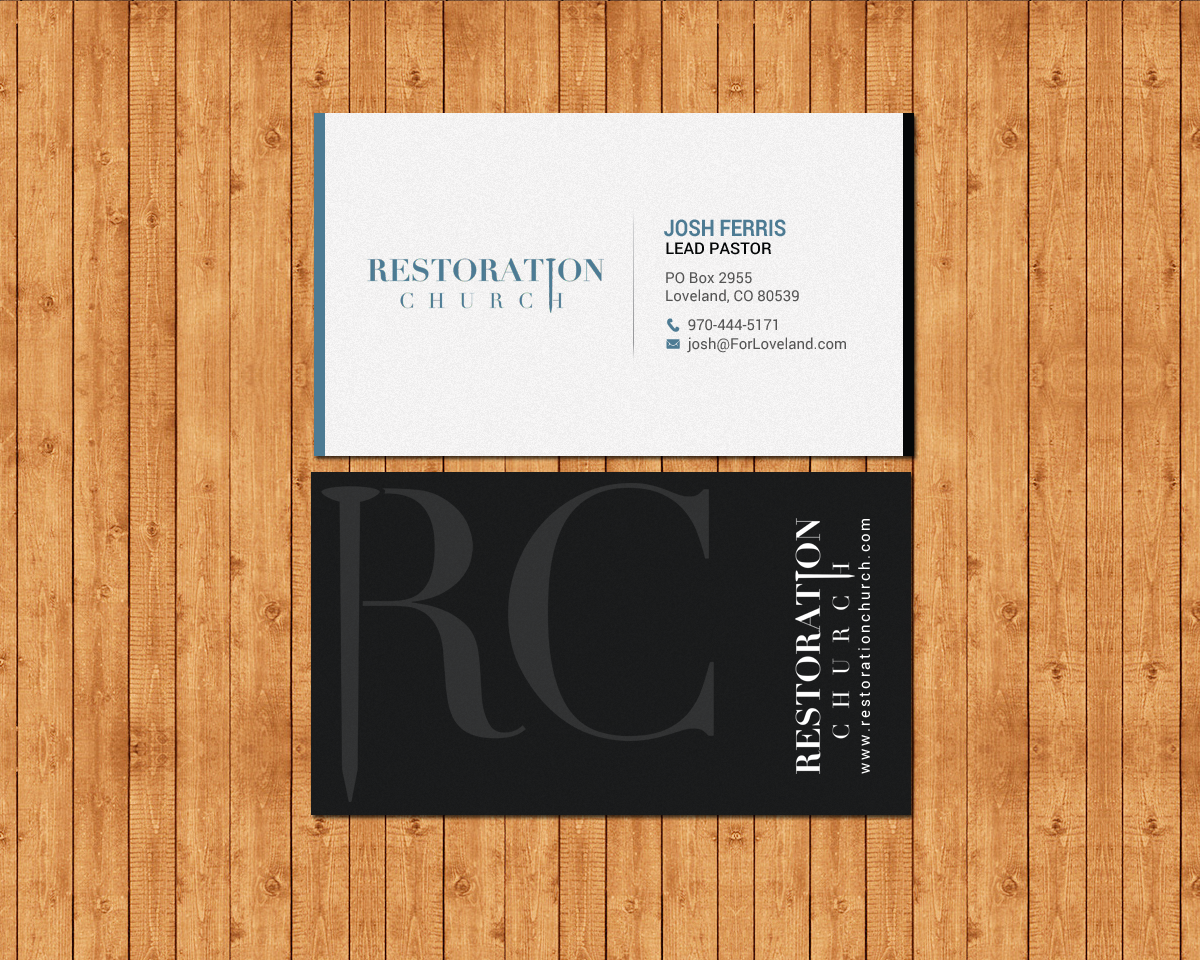 Business Card Design by chandrayaan.creative for Restoration Church | Design #19077823