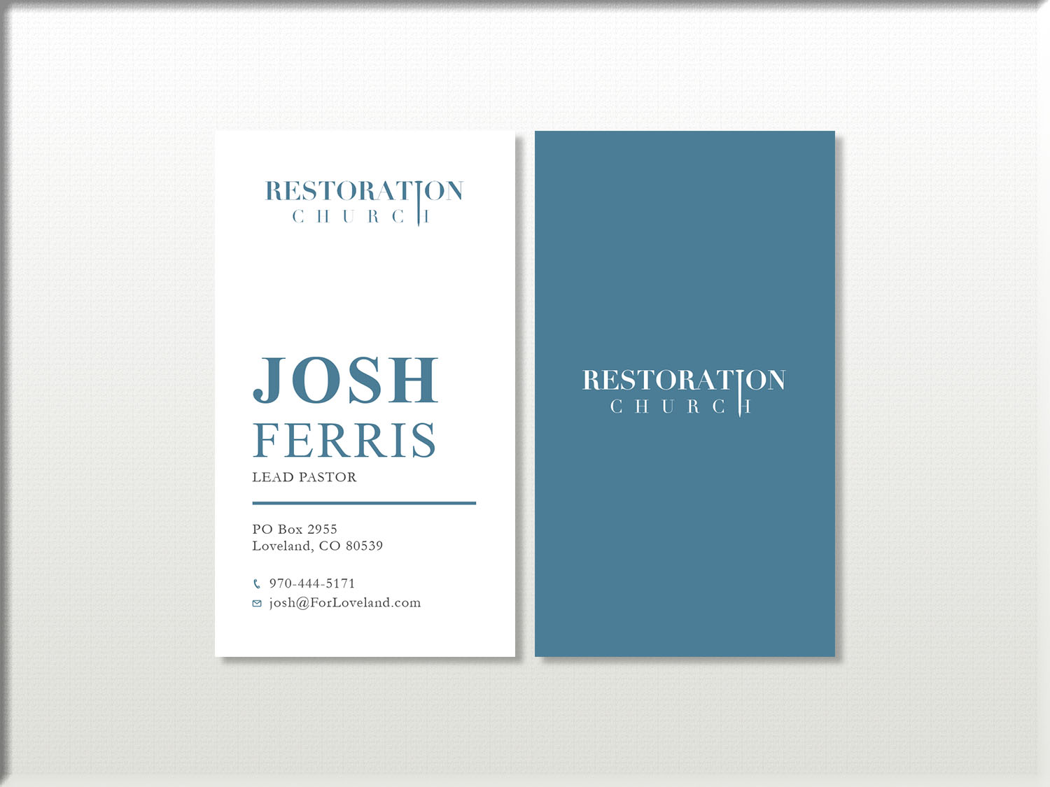 Design de Carte de Visite par Tripti Ranjan Gain pour Restoration Church | Design #19074233
