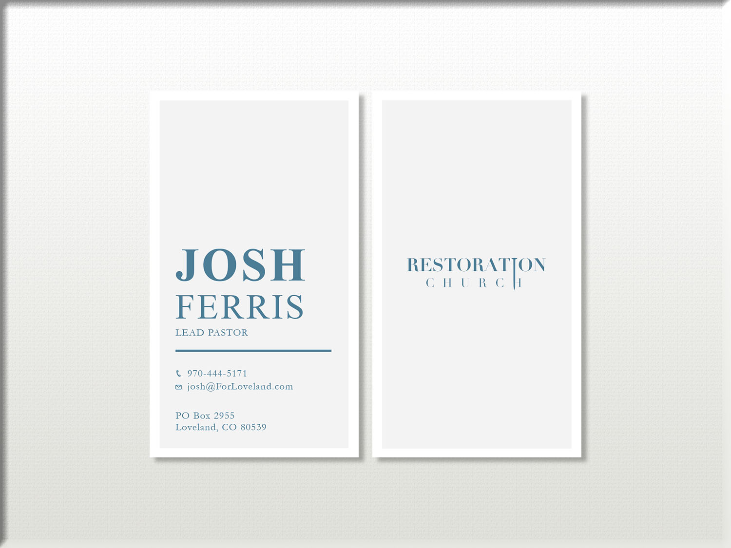 Design de Carte de Visite par Tripti Ranjan Gain pour Restoration Church | Design #19074234