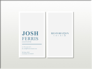 Business Card Design by Tripti Ranjan Gain for Restoration Church | Design: #19074234