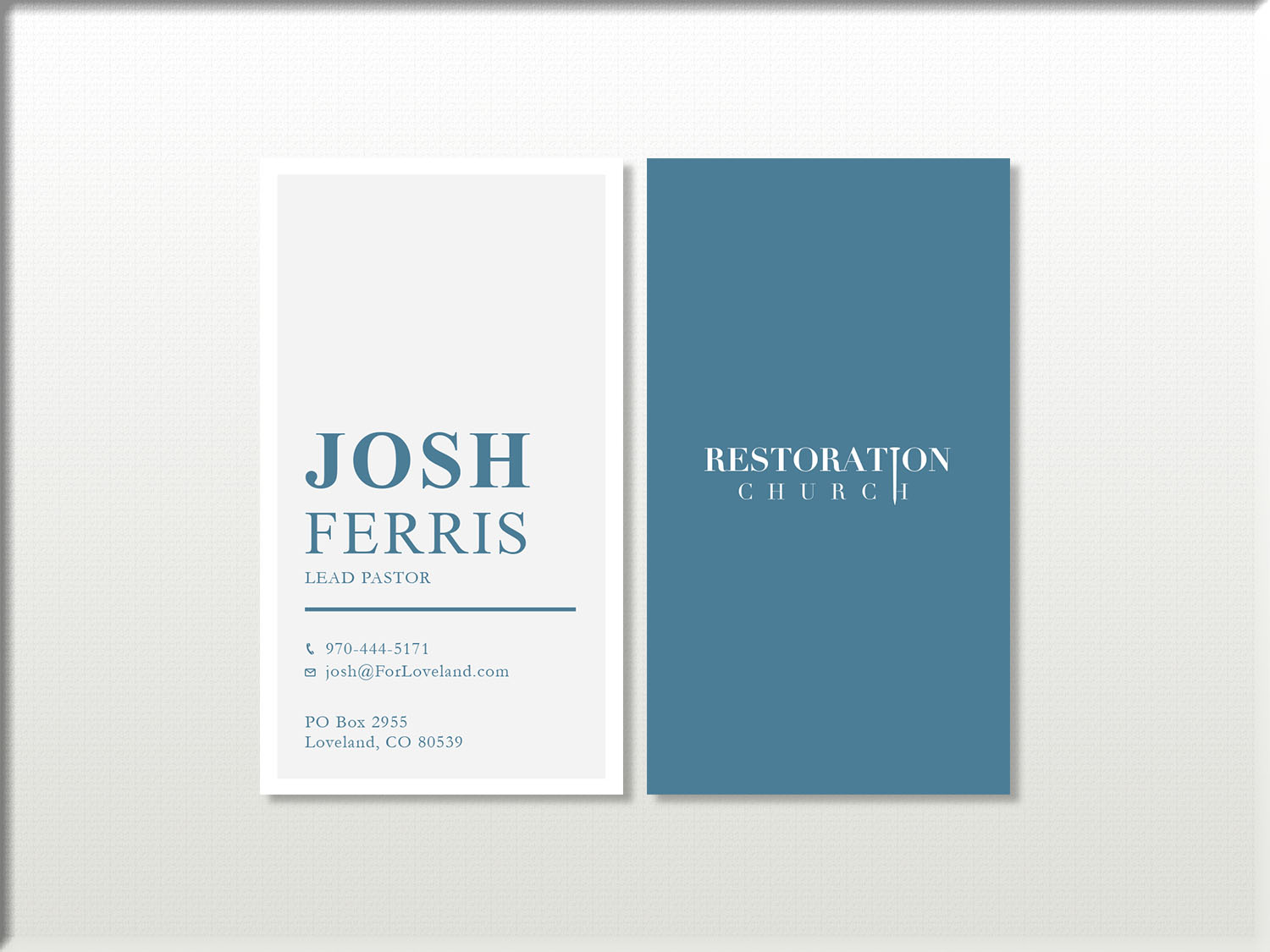 Business Card Design by Tripti Ranjan Gain for Restoration Church | Design #19074236