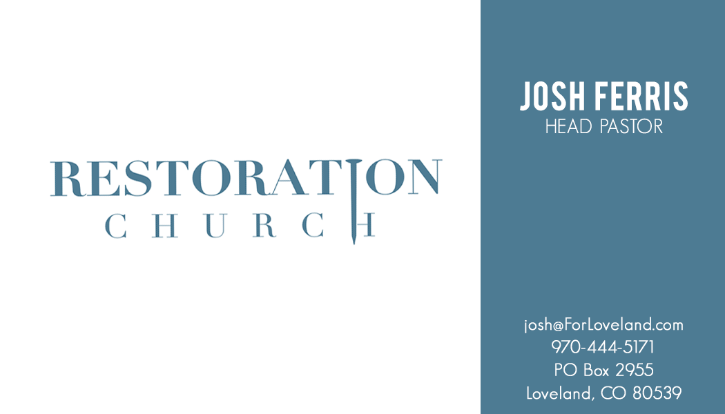 Business Card Design by aminatta.mbow for Restoration Church | Design #19076200
