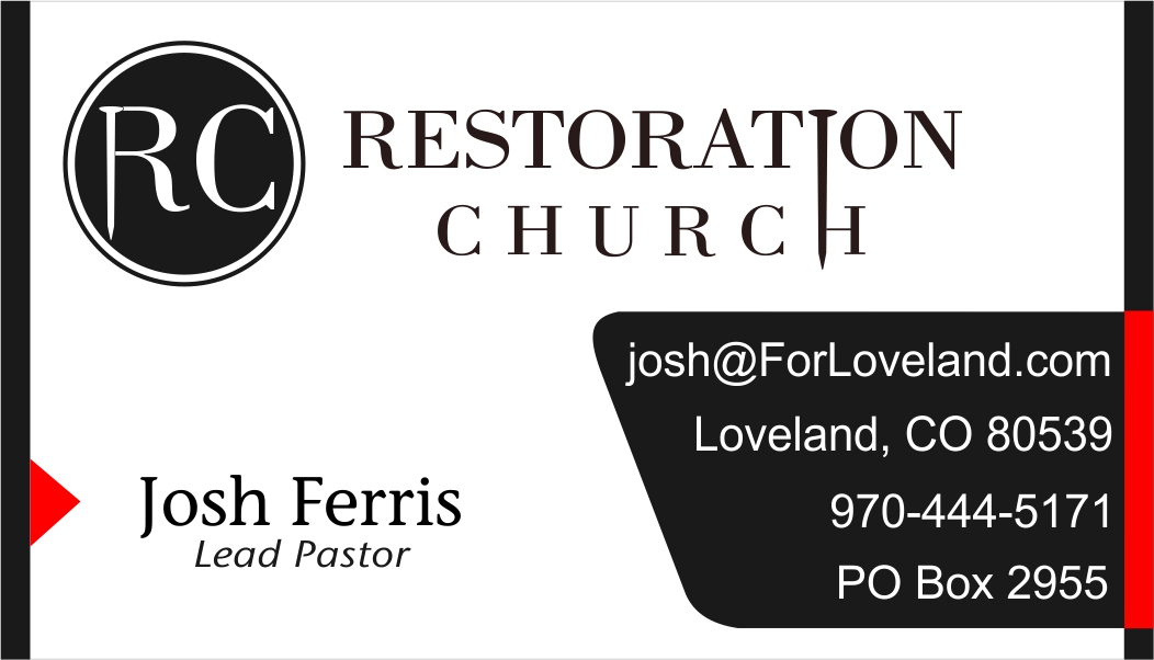 Business Card Design by Charles Awuku 2 for Restoration Church | Design #19133247