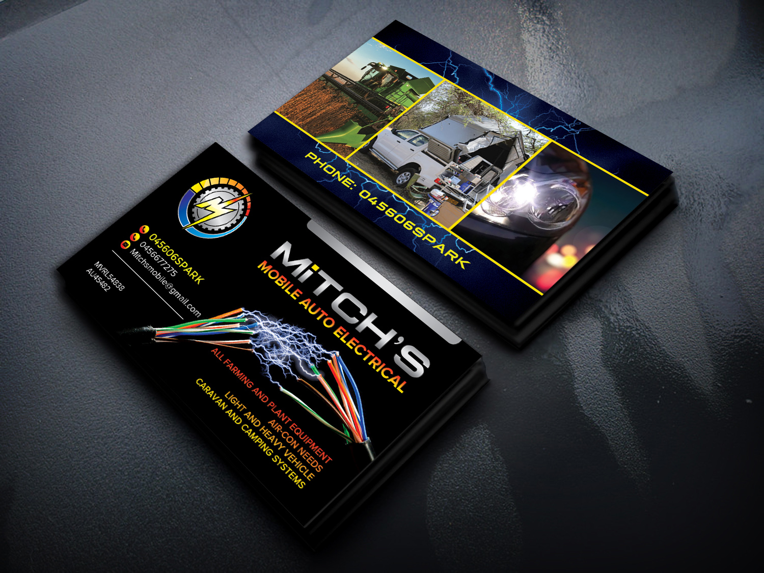 Business Card Design by Sandaruwan for Mitch's Mobile Auto Electrical | Design #19069784