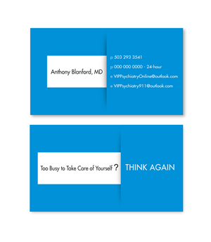 Don't Have Time to Take Care of Yourself? Think Again. | Design de Carte de Visite par Halfull Media