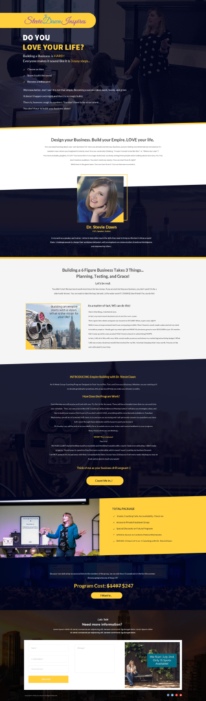 Landing Page design for Group Coaching Program | Web Design by WebPixel