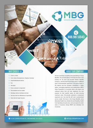 Modern Benefits Group Inc. - Marketing Materials (inserts for folder or electronic attachement) | Flyer Design by SAI DESIGNS