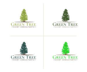 see above for needed variations: Green Tree, Green Tree Events, Green Tree Event Consultants, LLC, Green Tree Electric | Logo Design by Anekaa