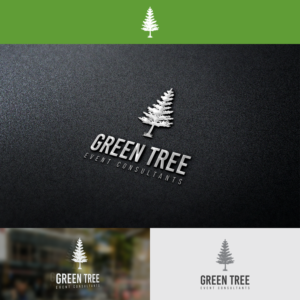 see above for needed variations: Green Tree, Green Tree Events, Green Tree Event Consultants, LLC, Green Tree Electric | Logo-Design von Paperfox Designs