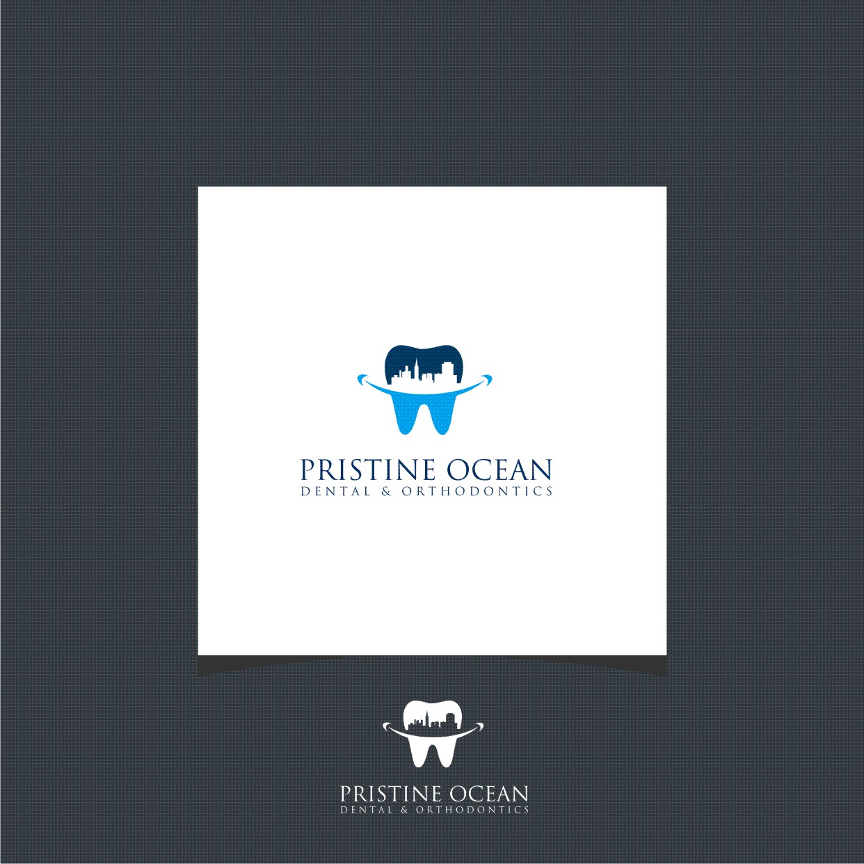 Logo Design by langkisau for Pristine Ocean Dental @ Orthodontics | Design #19077475