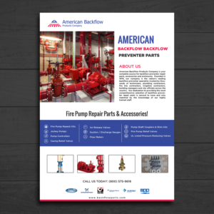 Diseño de Flyer por debdesign para American Backflow Products Company | Diseño: #19087318