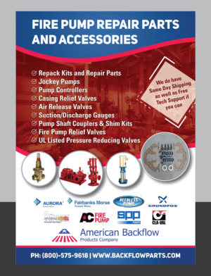 Flyer-Design von Deziners Zone für American Backflow Products Company | Design: #19076622