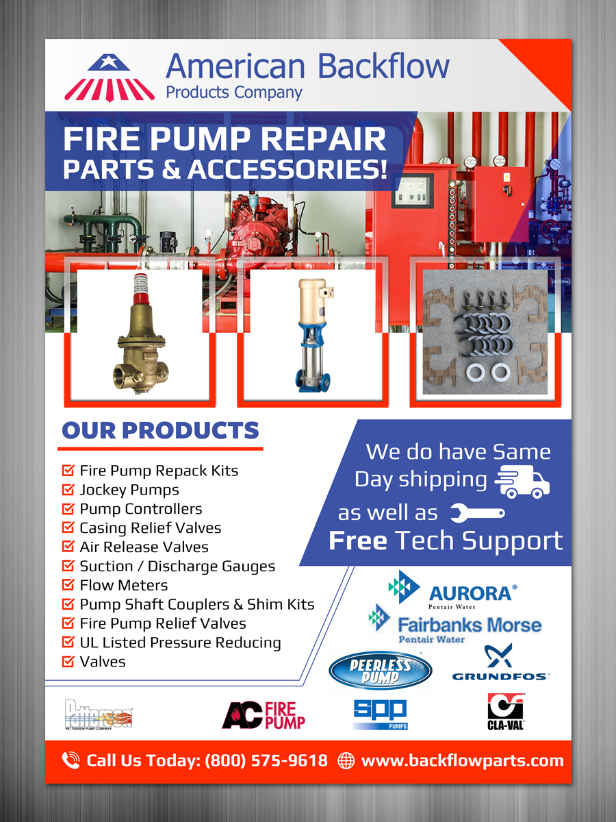 Flyer-Design von TSU Creations für American Backflow Products Company | Design #19076778