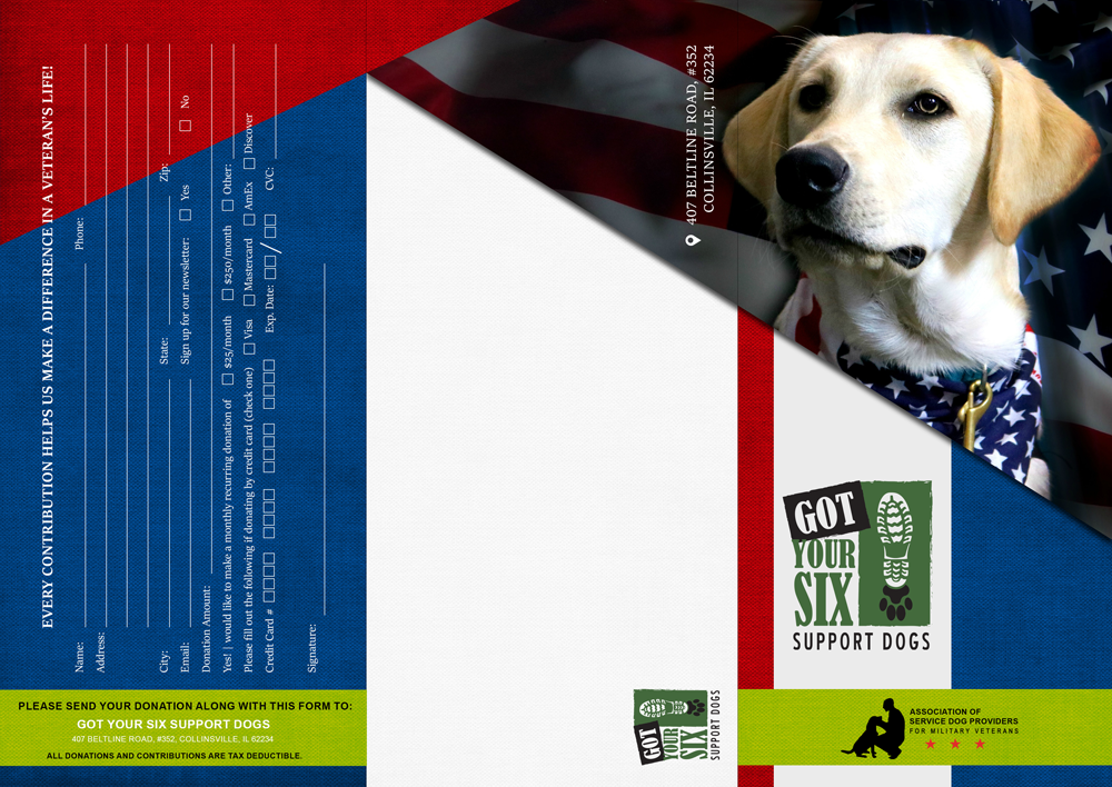 Brochure Design by aniep for Got Your Six Support Dogs | Design #19091262