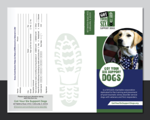 Brochure Design by Deziners Zone for Got Your Six Support Dogs | Design: #19078569