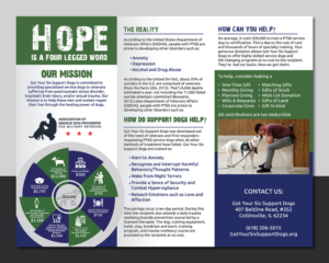 Brochure Design by Deziners Zone for Got Your Six Support Dogs | Design: #19078571