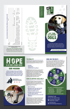 Brochure Design by Deziners Zone for Got Your Six Support Dogs | Design: #19084705