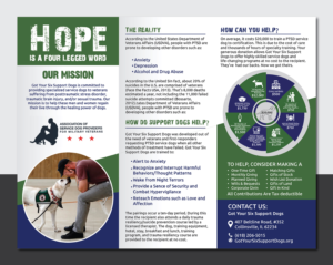 Brochure Design by Deziners Zone for Got Your Six Support Dogs | Design: #19084706